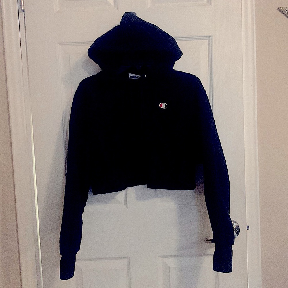 Womens Champion crop top hoodie